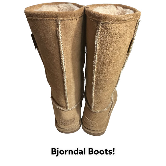 Bjorndal Zoe Suede Tan fur lined boot size 7 EUC - Picture 3 of 8